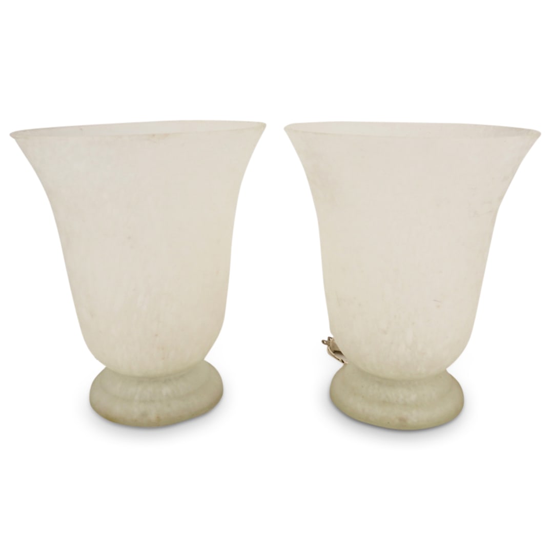 Pair Of Murano Glass Vase Form Lamps (1 of 10)