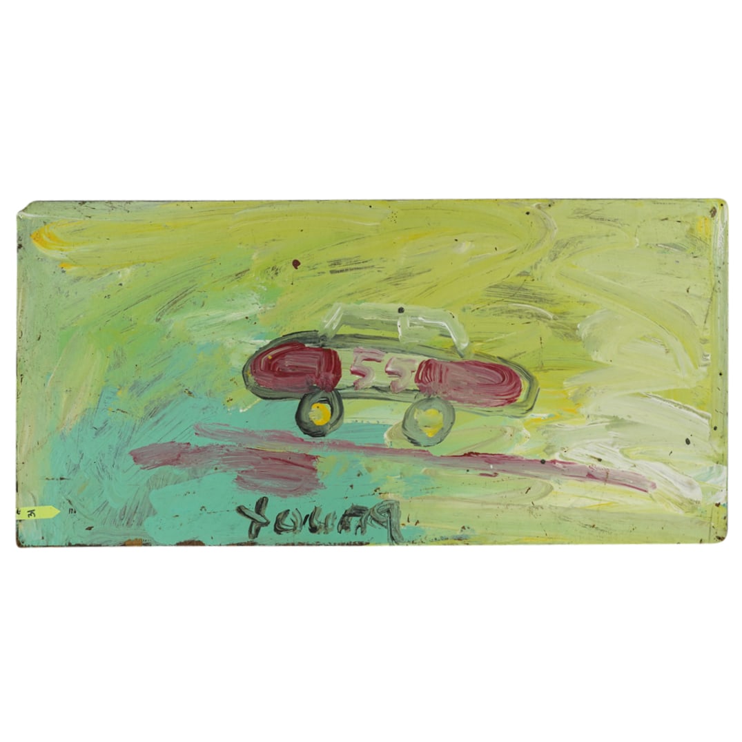 Purvis Young (1943-2010) 55 Car Acrylic On Plywood (1 of 6)