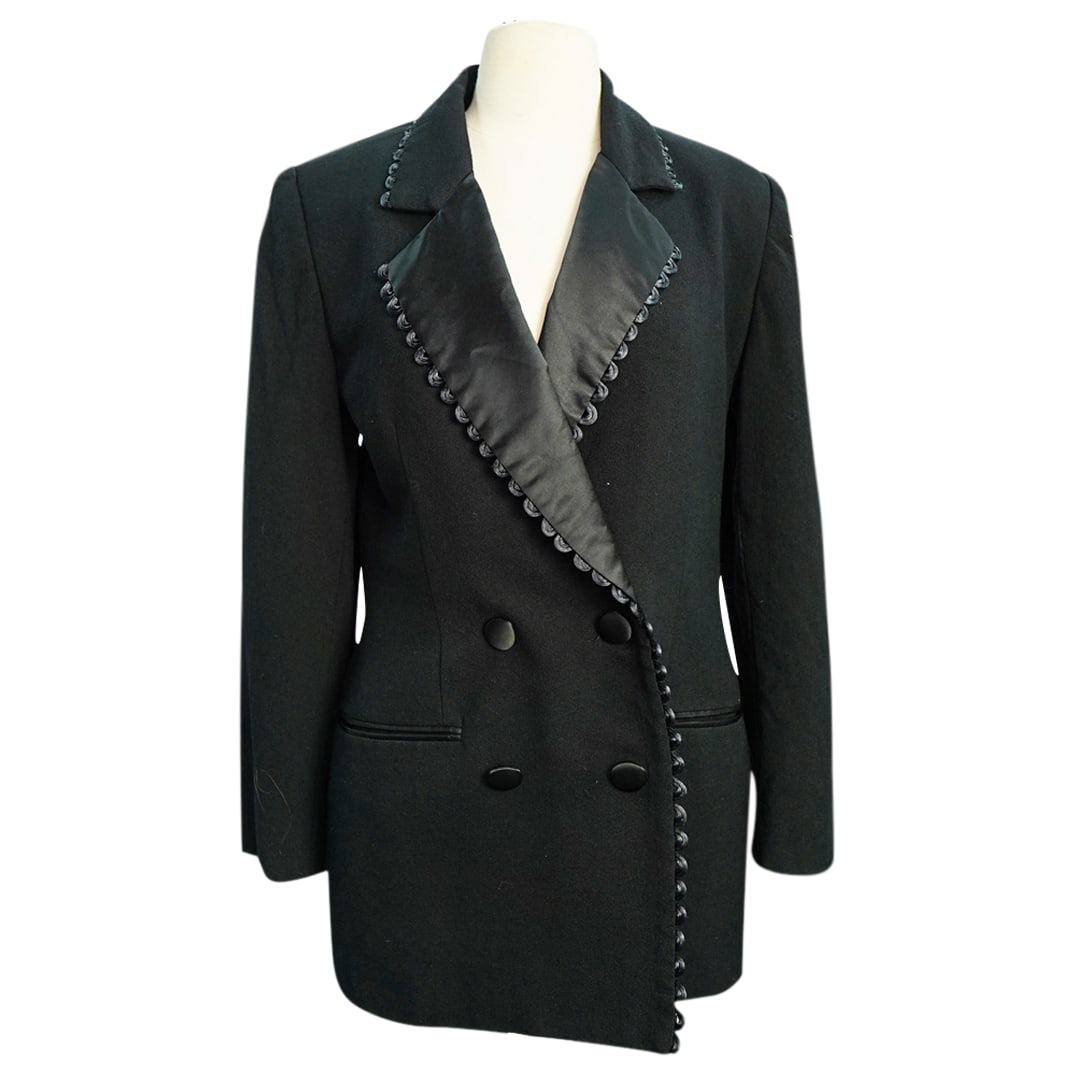 Vintage Christian Dior Black Wool 2-Pc Pants Suit (1 of 20)