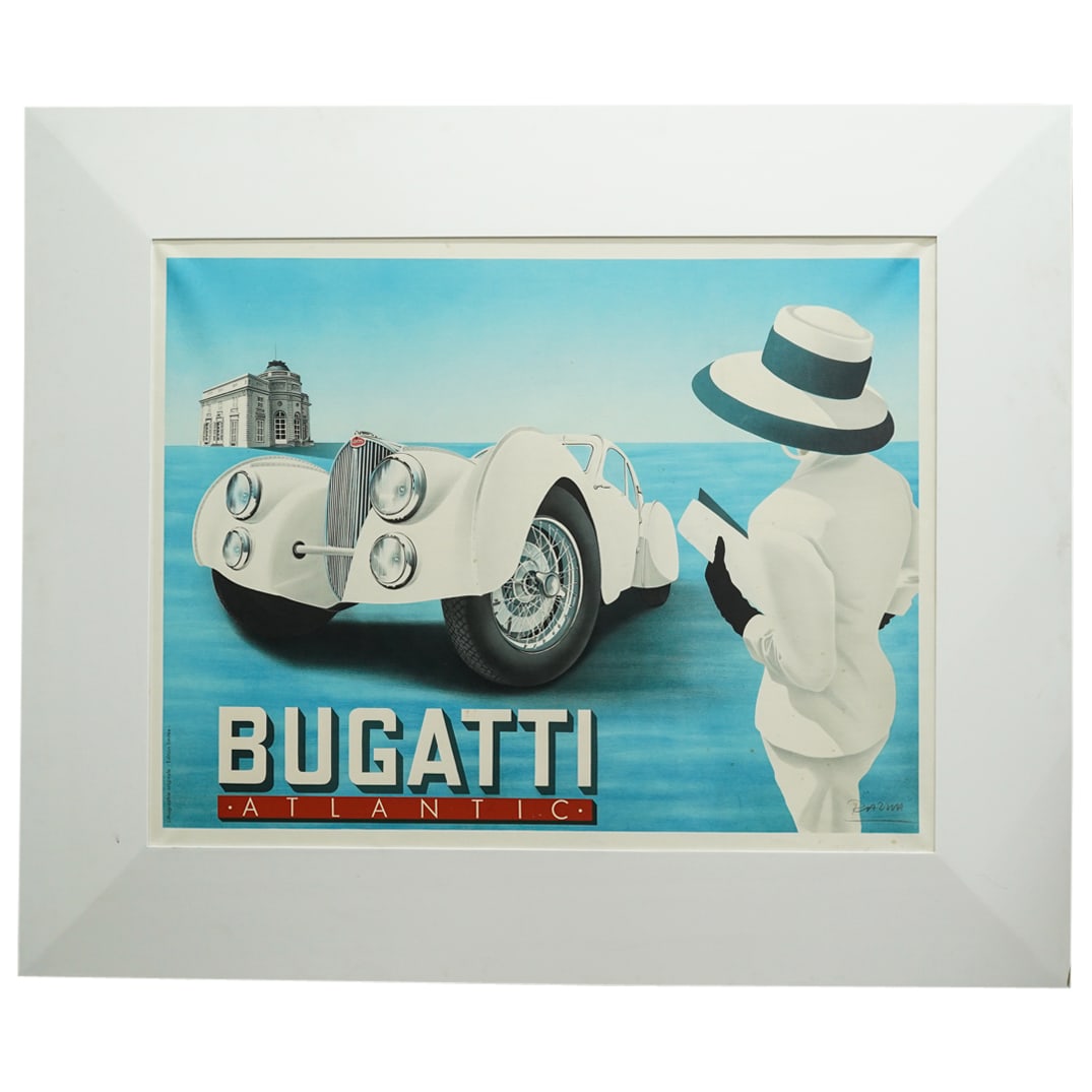 Monumental Razzia Bugatti Type 57 Atlantic Lithographic Poster (1 of 8)