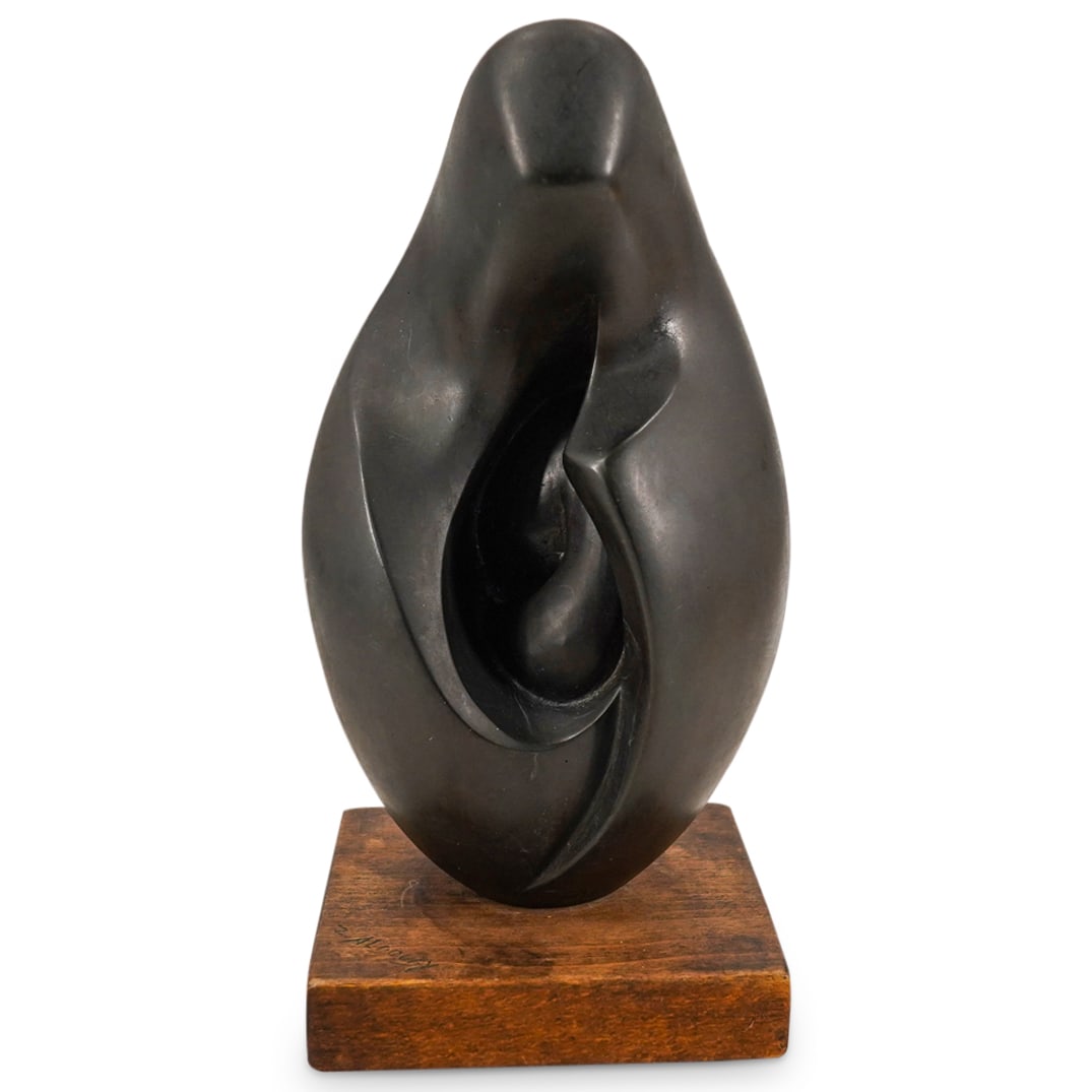Zvi Yehuda Aldouby (Israeli, 1904) "Mother & Child" Bronze Sculpture (1 of 9)