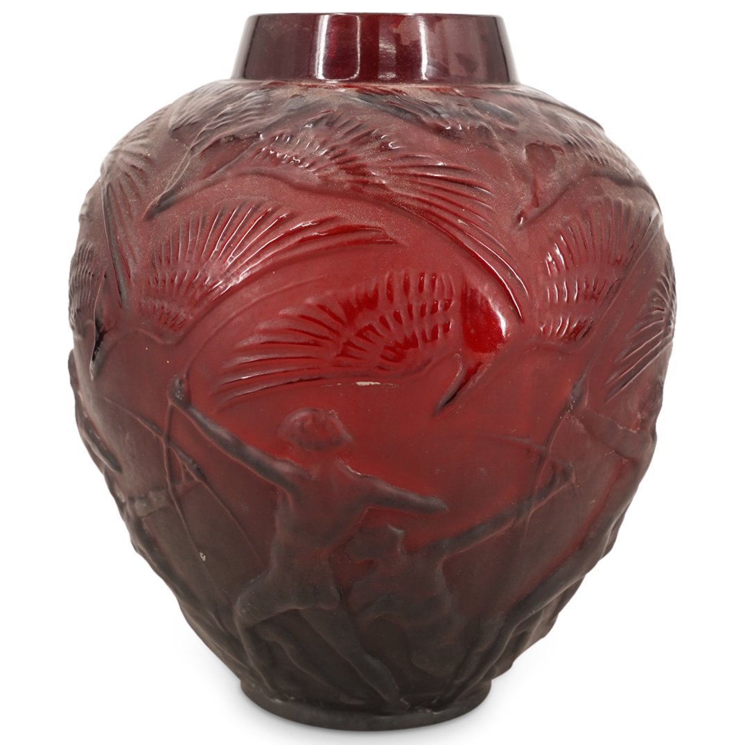 After Rene Lalique "Archers" Glass Vase (1 of 7)