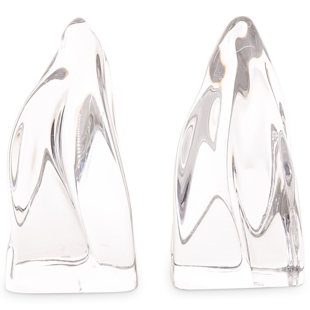 Pair Daum "Flame" Crystal Bookends (1 of 6)