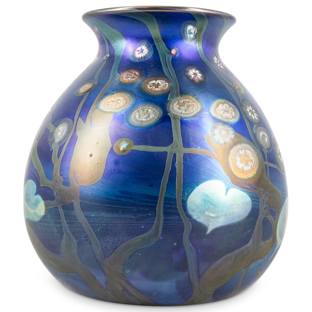 Carl Radke Murrini Aurene Art Glass Vase (1 of 6)