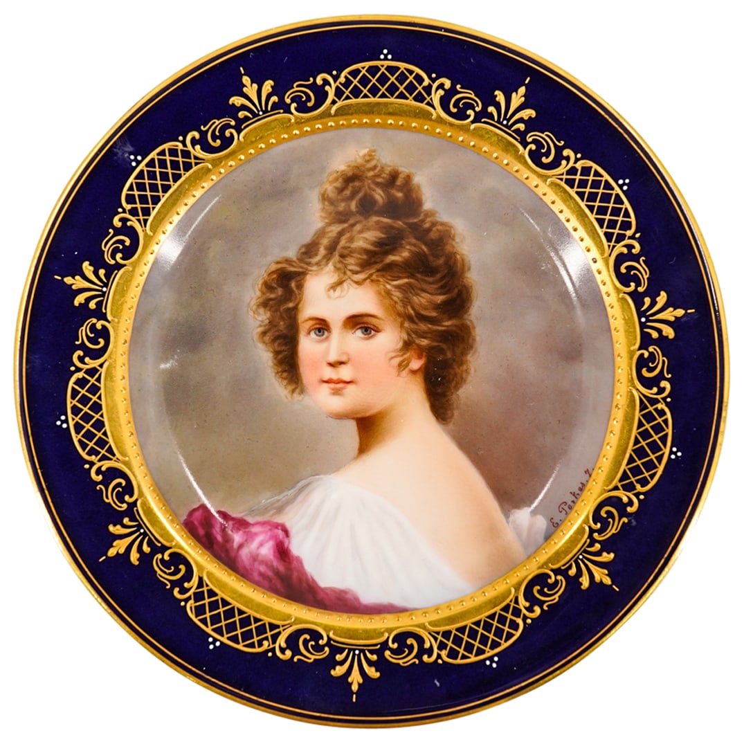 Antique Royal Vienna Porcelain Portrait Plate (1 of 6)