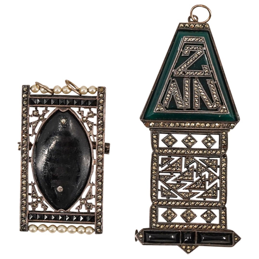 (2) French Art Deco Brooches (1 of 8)