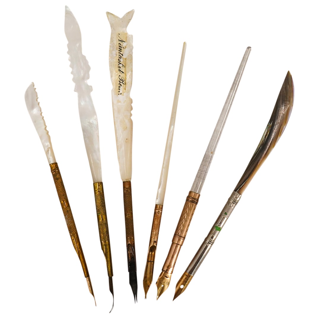 Vintage Dip Fountain Pens Collection W/ Brass & 14K Gold Nibs (1 of 20)