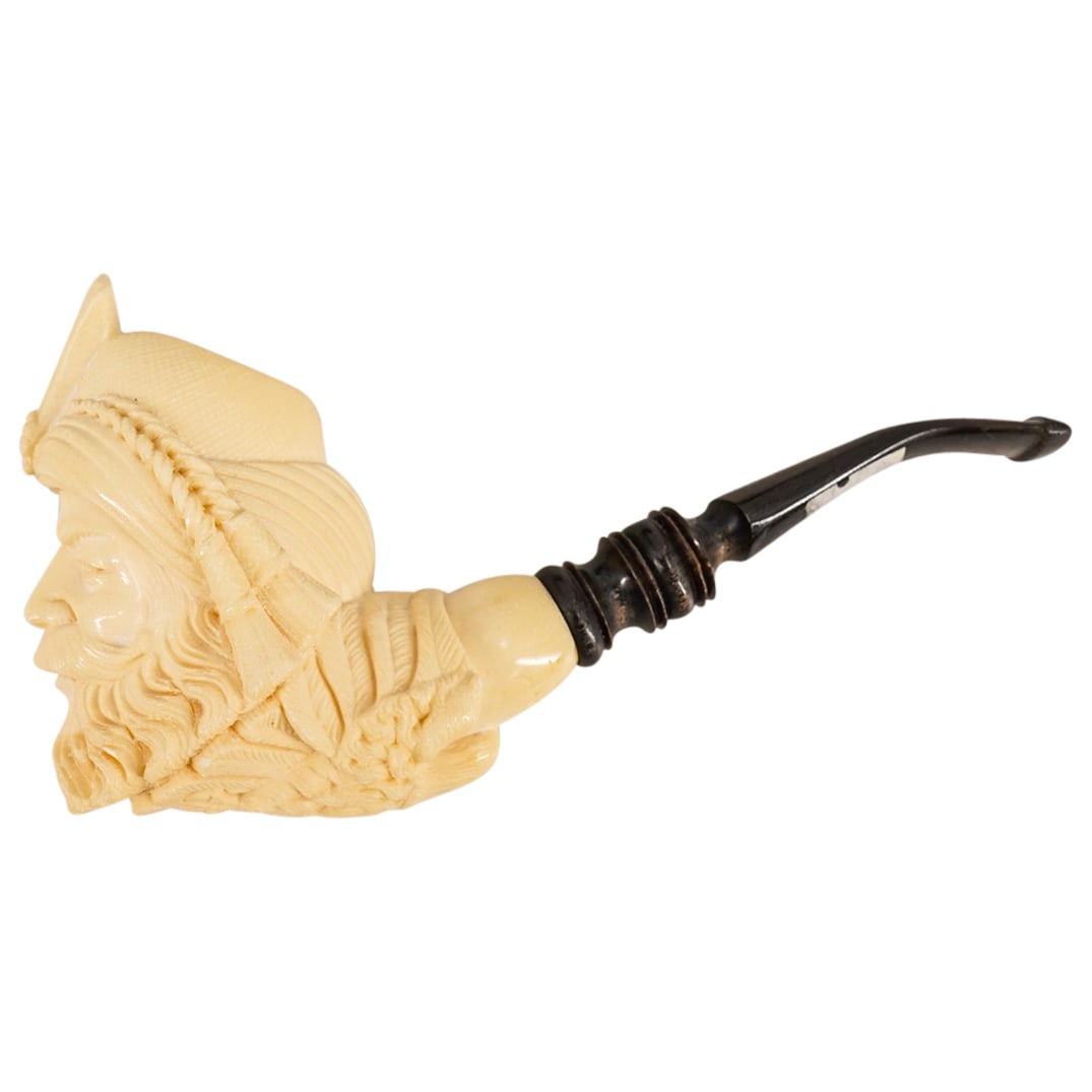 17" Large Meerschaum "Sultan" Hand Carved Smoking Pipe (1 of 20)
