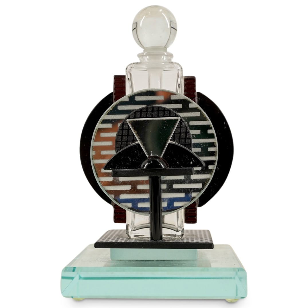 Signed Neo-Deco George Ponzini Art Glass Perfume Bottle (1 of 6)