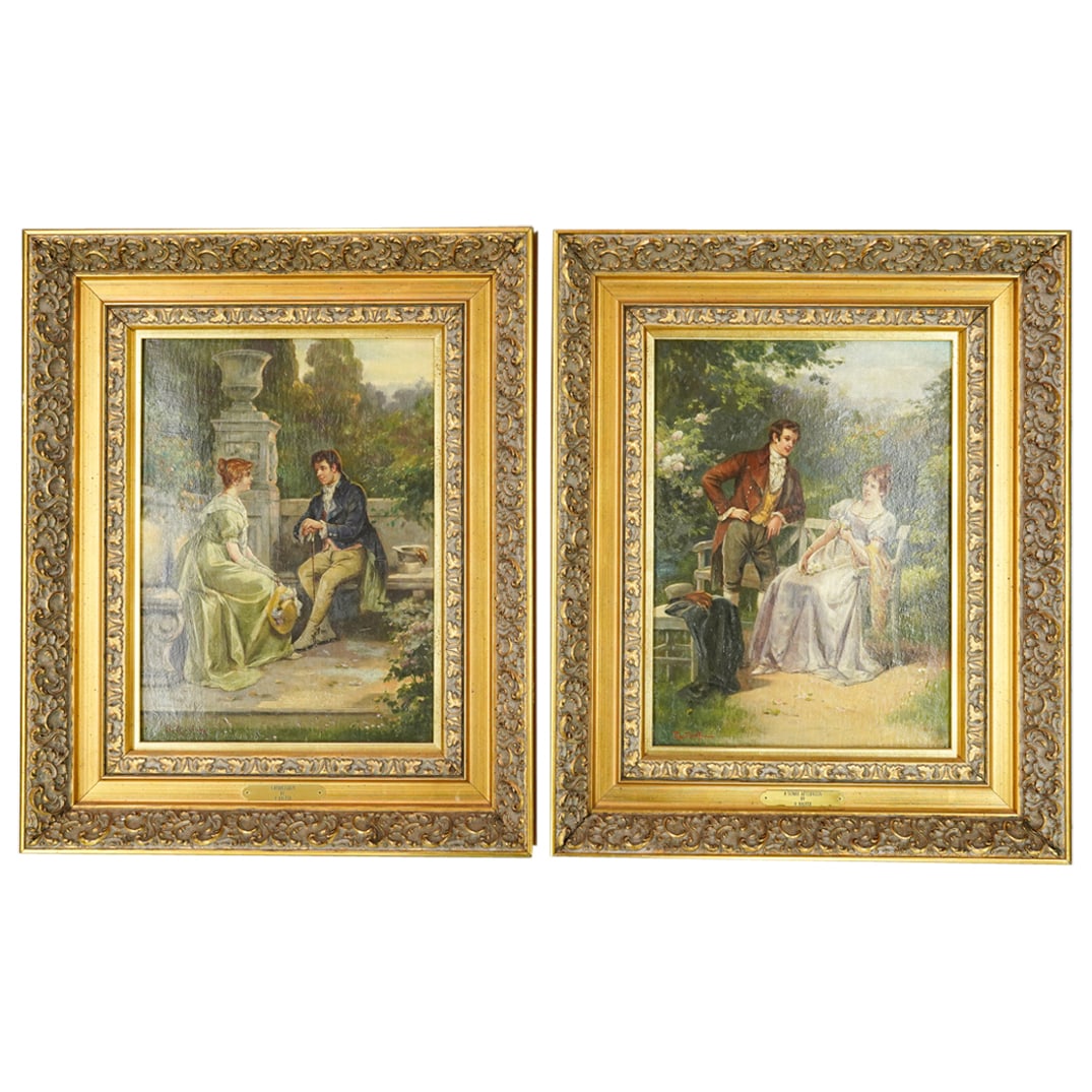 (2) Adolf Raufer (Germany, Austria, 1794 - 1856). Oil paintings (1 of 12)