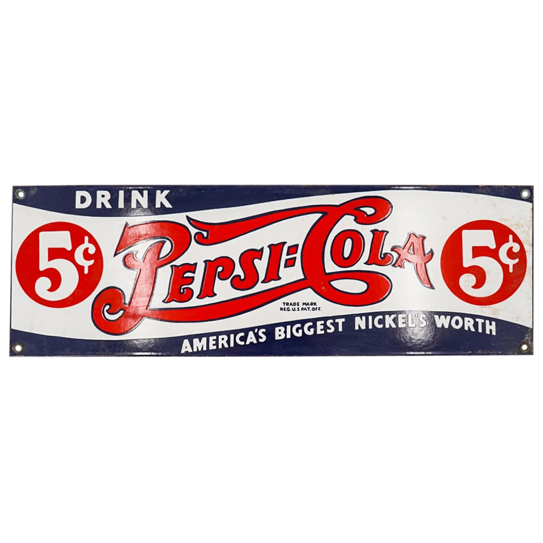 Vintage Drink Pepsi-Cola 5 Cent Sign (1 of 6)