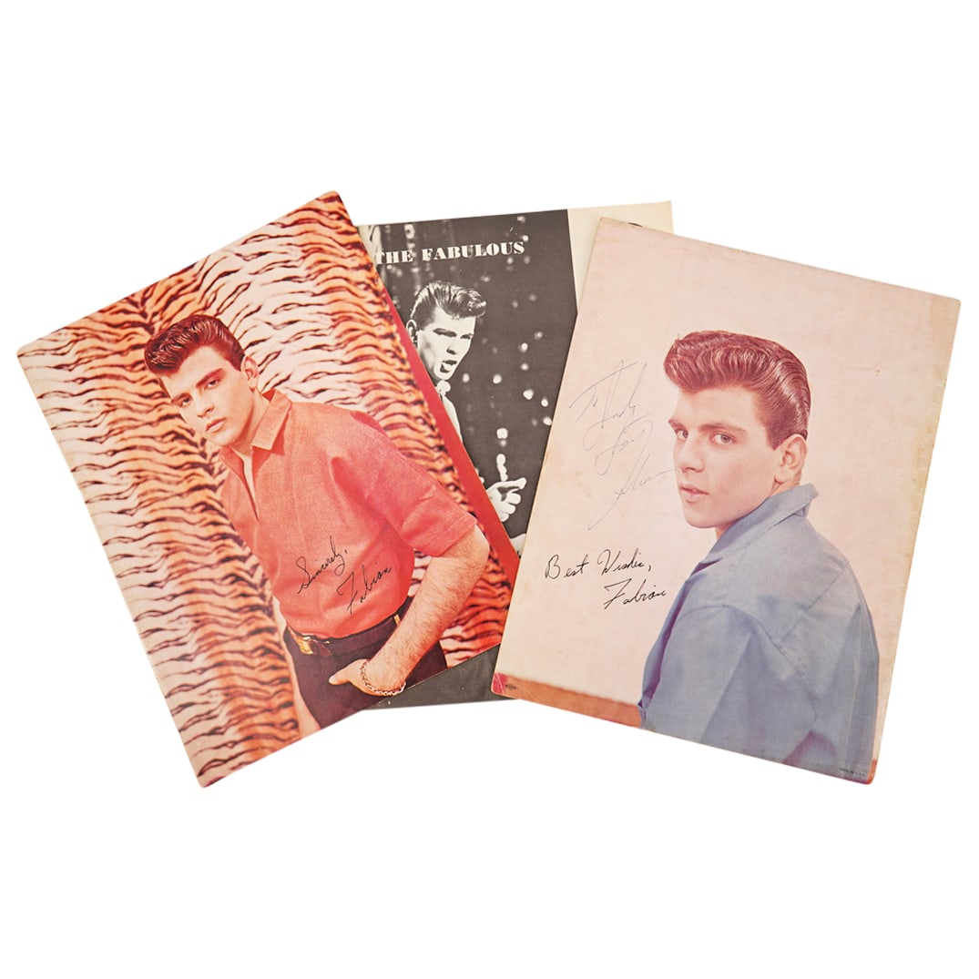Autographed "Fabian The Fabulous" Booklet: DESCRIPTION: Autographed "Fabian The Fabulous" Booklet. Photos by Topix-Richard Greene and Curt Gunther. Text by Doris Kushins. Signed "Sincerely, Fabian" on the cover, and "Best Wishes, Fabian" on th