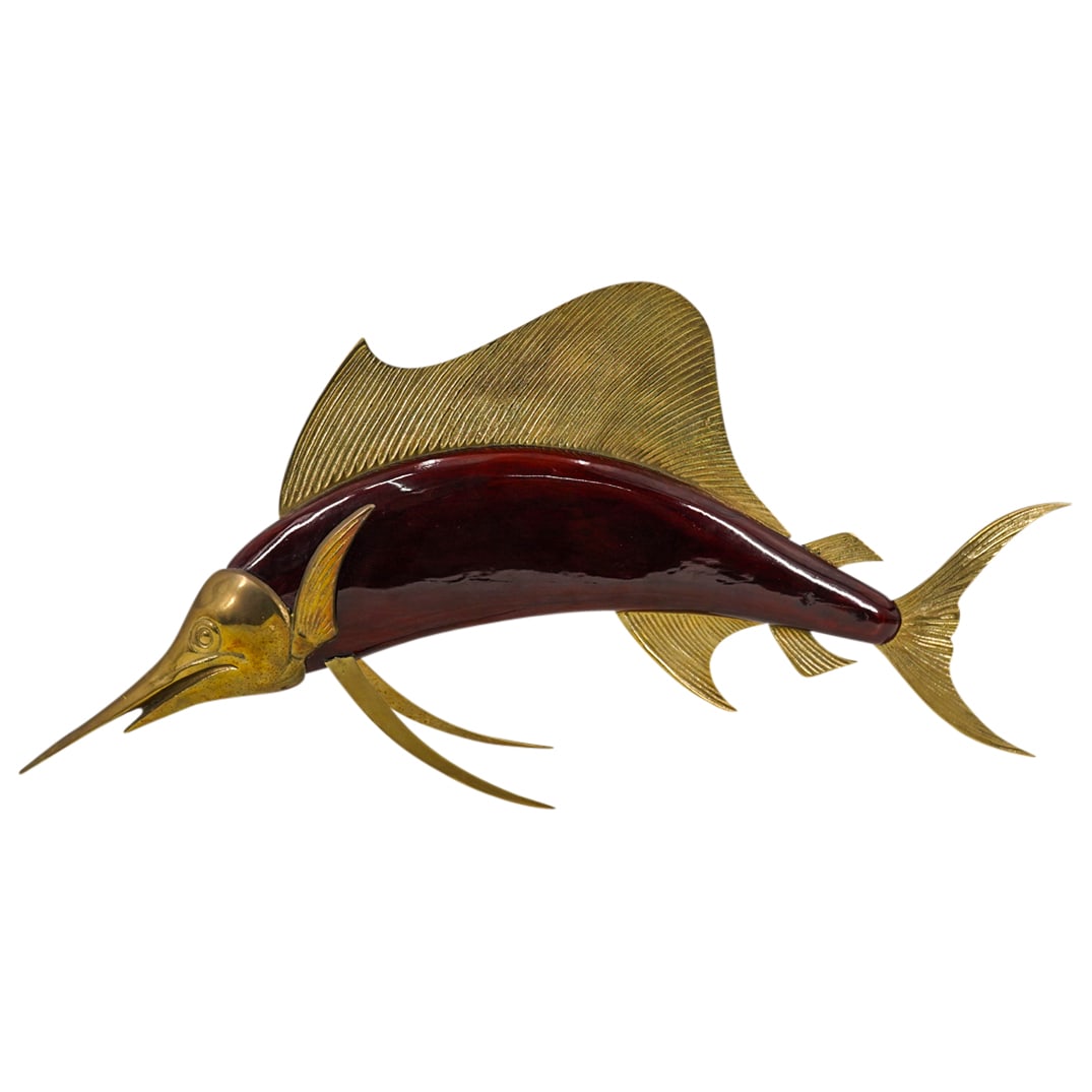 Decorative Fiberglass & Metal Fish Sculpture (1 of 9)