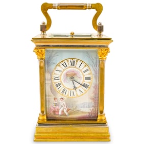 Antique French Gold Gilt Carriage Clock