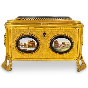 Italian Micro-Mosaic Gold Gilt Box