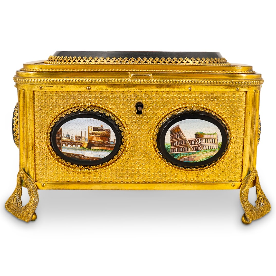 Italian Micro-Mosaic Gold Gilt Box (1 of 13)