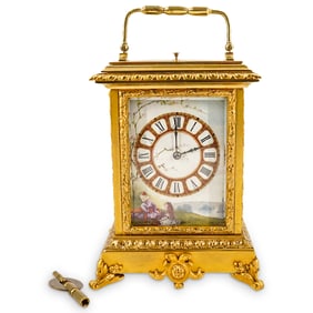 French Gold Gilt Bronze Repeater Clock