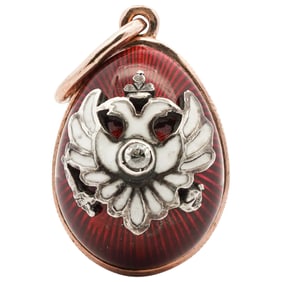 Antique Imperial Faberge Era 14k Rose Gold Pendant