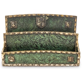 Tiffany Studios "Heraldic" Pattern Letter Rack