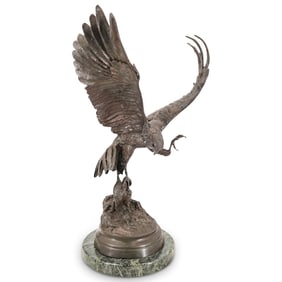 Jules Moigniez (1835-1894) Hunting Falcon Bronze