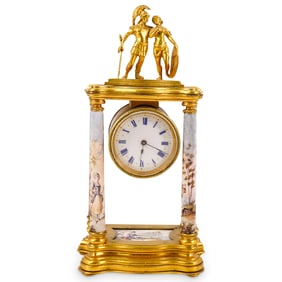 Antique Vienna Figural Miniature Clock