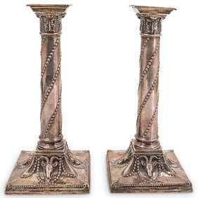 Pair of Sterling Silver Candlesticks