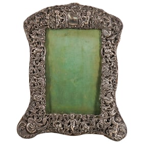 English Art Nouveau Sterling Silver Frame