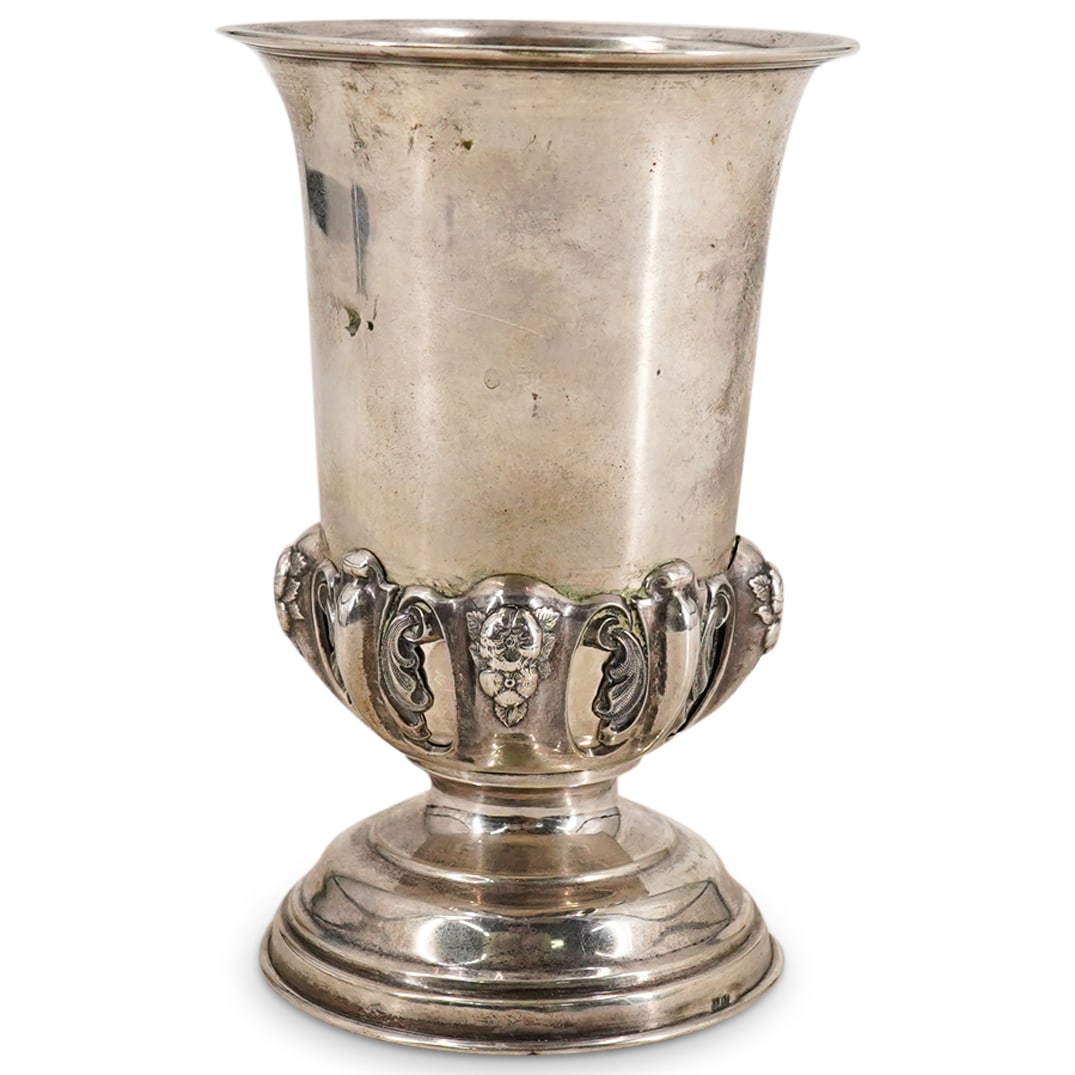 Antique European Silver Flower Goblet (1 of 8)