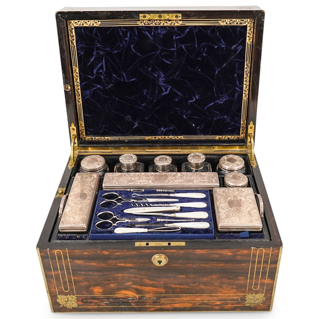 Victorian Brass Inlaid Vanity Box (1 of 19)