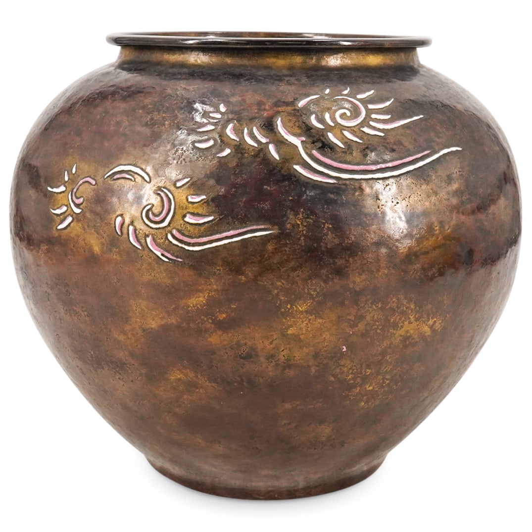 Large Japanese Enameled Vase (1 of 8)