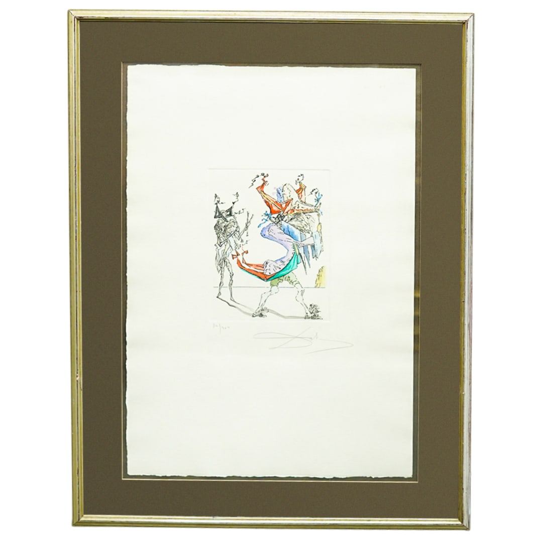 Salvador Dali "Le Corregidor Don Eugenio De Zuniga Et Son Alguazil Garduna" Colored Lithograph (1 of 7)