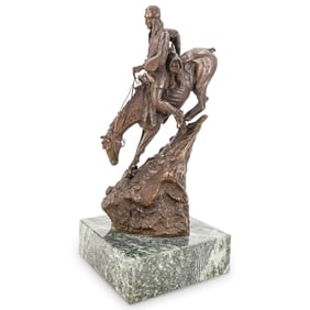 After Frederic Remington "The Mountain Man" Bronze Sculpture