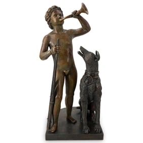 Antique Mixed Metal Greco Roman Sculpture