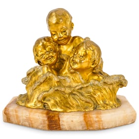 19th Cent. C. Monginot (French, 1872) Gilt Bronze Sculpture