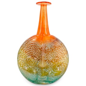 Kjell Engman Kosta Boda "Rio Face" Glass Vase