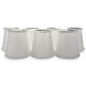 (7) Vintage Frosty Glass Shades