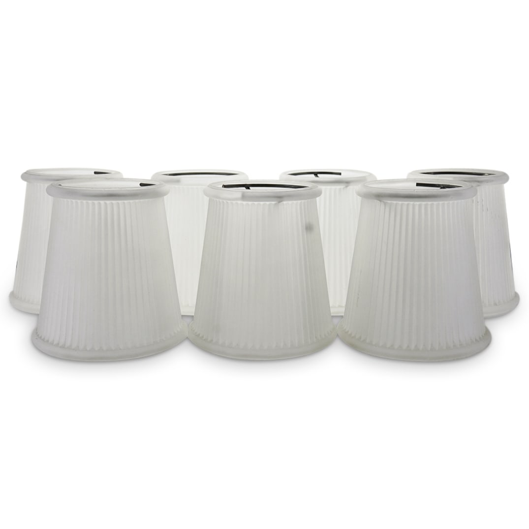 (7) Vintage Frosty Glass Shades (1 of 8)