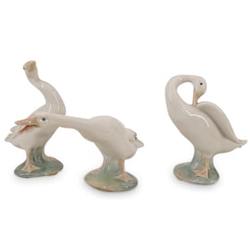 (3 Pc) Lladro "Coleccion De Patitos" Porcelain Ducklings