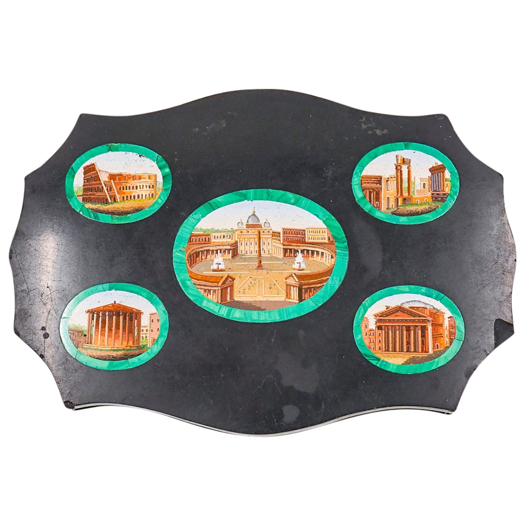 Italian Micro Mosaic Paperweight (1 of 4)