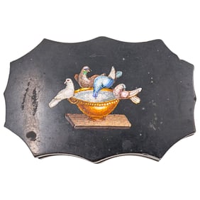 Italian Micro Mosaic of the Doves of Pliny, Paperweight
