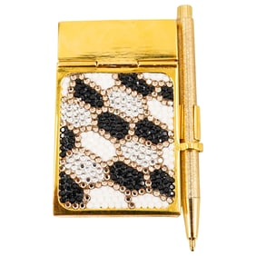 Vintage Judith Leiber Embellished Pocket Notebook