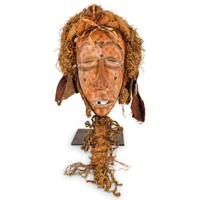 Vintage Congolese Chokwe Mwana Pwo Initiation Mask