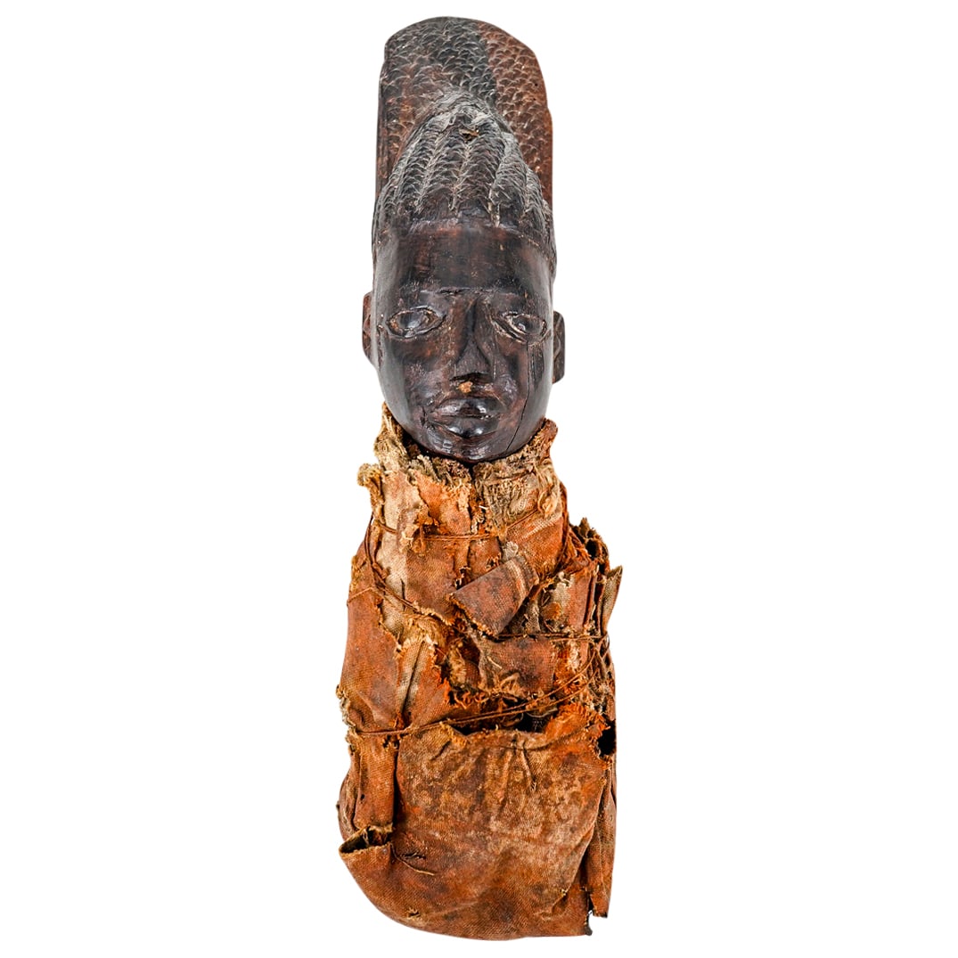 African Kongo Style Carved Wood Swaddled Figure (1 of 7)