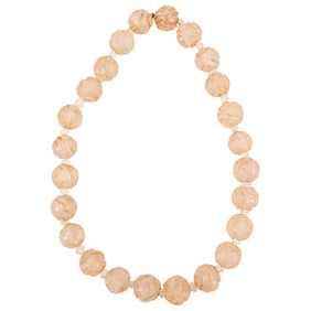 Strand Of Chinese Rose Quartz Beads