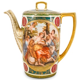 Czech Bohemian Czechoslovakia Carlsbad Porcelain Coffee Pot