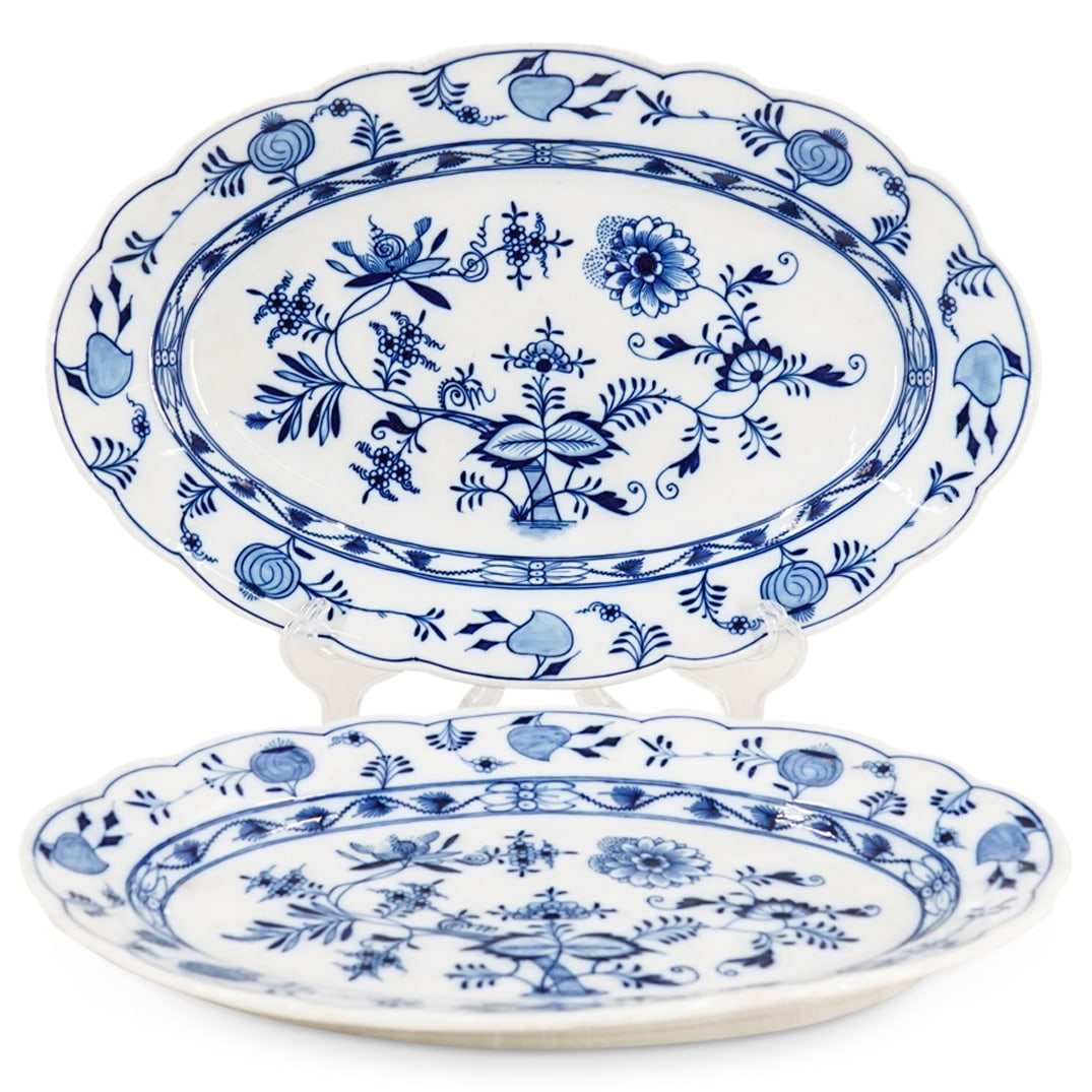 (2) Meissen Oval Porcelain Platters (1 of 13)