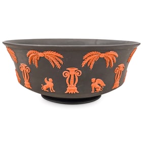 Wedgwood Black And Red Porcelain Bowl