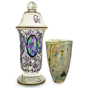 (2 Pc) European Glass Vessels