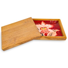 Japanese Moriage Enameled Tray