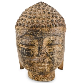 Chinese Stoneware Buddha Head